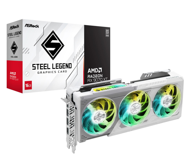 ASRock Radeon RX 9070 XT Steel Legend 16GB GDDR6 - 1321574 - zdjęcie